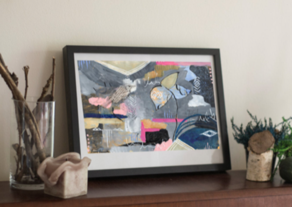 Peinture "Abstrait à l'Oiseau #5" – Image 3