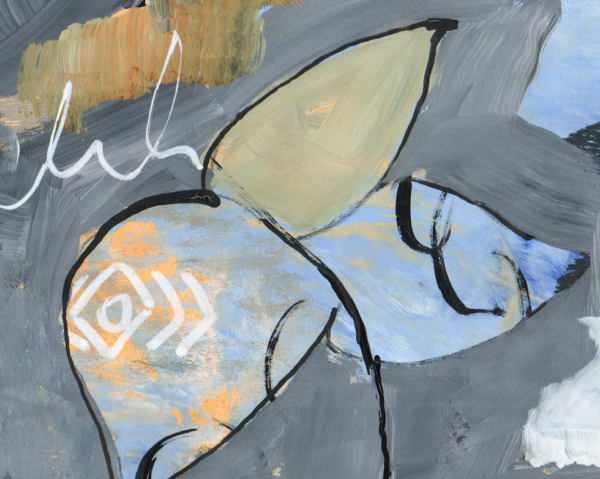 Peinture "Abstrait à l'Oiseau #5" – Image 4