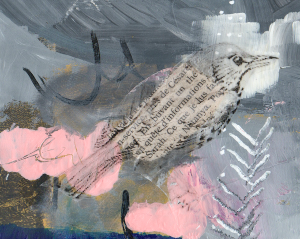 Peinture "Abstrait à l'Oiseau #5" – Image 2