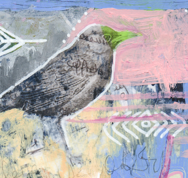 Peinture "Abstrait à l'Oiseau #6" – Image 3