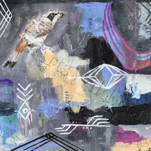 Peinture "Abstrait à l'Oiseau #3"
