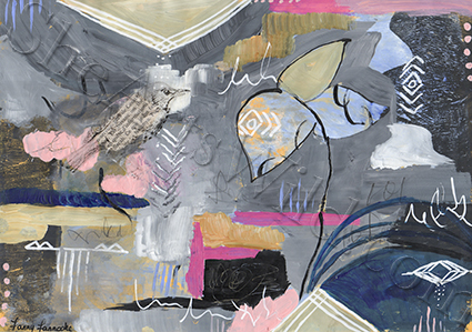Peinture "Abstrait à l'Oiseau #5"