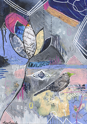 Peinture "Abstrait à l'Oiseau #6"